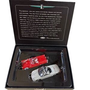 Hallmark Keepsake Ford Thunderbird 50th Annivers. Ornament Set 1955 2005 Diecast